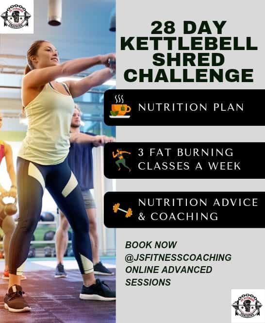 Woman performing kettlebell exercises in gym environment.